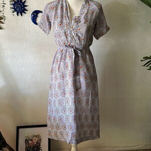 Rose best quality Size small Blue & white Empire waist dress